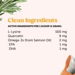 PetHonesty Lysine Immune Health+ Tuna & Chicken Flavored Powder Immune Supplement For Cats, 4.2-oz Bottle -Meow Meals 315793 PT2. AC SS1800 V1690997145