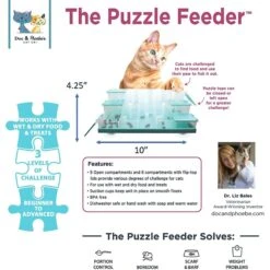 Ethical Pet Doc & Phoebe Puzzle Cat Feeder, Blue/White -Meow Meals 316060 PT4. AC SS1800 V1631779348
