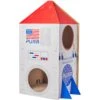Frisco Spaceship Cardboard Cat House, 2-Story -Meow Meals 317721 MAIN. AC SS1800 V1686839253