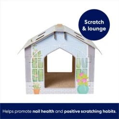 Frisco Greenhouse Cardboard Cat House -Meow Meals 317737 PT2. AC SS1800 V1689351662
