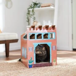 Frisco Southwestern House Cardboard Cat House 9 Frisco Southwestern House Cardboard Cat House -Meow Meals 317739 PT3. AC SS1800 V1642099125