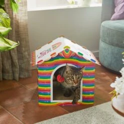 Frisco Pride Love Wins Cardboard Cat House -Meow Meals 331675 PT3. AC SS1800 V1647356081
