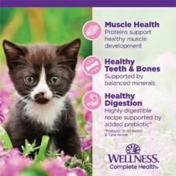 Wellness Complete Health Kitten Variety Pack Grain-Free Canned Cat Food, 3-oz, Case Of 12 -Meow Meals 333302 PT4. AC SS1800 V1636754785