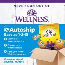 Wellness Complete Health Kitten Variety Pack Grain-Free Canned Cat Food, 3-oz, Case Of 12 -Meow Meals 333302 PT8. AC SS1800 V1636755132