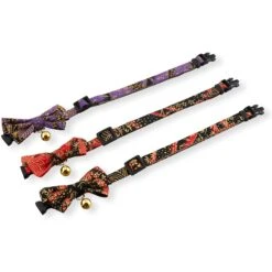 Necoichi Gilded Gold Bow Tie Breakaway Cat Collar -Meow Meals 335341 PT8. AC SS1800 V1643679391