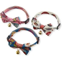 Necoichi Temari Bow Tie Breakaway Cat Collar -Meow Meals 335349 PT4. AC SS1800 V1633993326