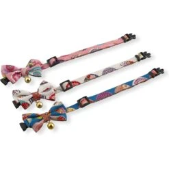Necoichi Temari Bow Tie Breakaway Cat Collar -Meow Meals 335349 PT6. AC SS1800 V1633987627