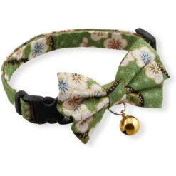 Necoichi Hanami Bow Tie Breakaway Cat Collar -Meow Meals 335355 PT2. AC SS1800 V1644918086
