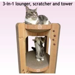 Necoichi Cozy Cat Scratcher Tower Toy -Meow Meals 336322 PT5. AC SS1800 V1674730084