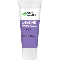 Vet Worthy L-Lysine Paw Gel Salmon Flavored Gel Immune Supplement For Cats, 3-oz Tube