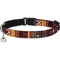 CollarDirect Tribal Pattern Aztec Design Nylon Breakaway Cat Collar With Bell -Meow Meals 347940 PT2. AC SS1800 V1639786001