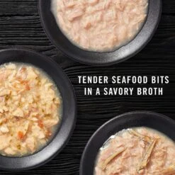 Fancy Feast Classic Seafood Feast Variety Pack Canned Cat Food & American Journey Landmark Broths Seafood Variety Pack Wet Cat Food Complement Pouches -Meow Meals 353371 PT7. AC SS1800 V1639525286