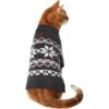 Frisco Gray Chevron Print Dog & Cat Sweater -Meow Meals 353555 MAIN. AC SS1800 V1659006935