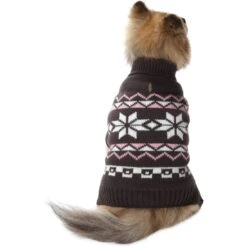 Frisco Gray Chevron Print Dog & Cat Sweater -Meow Meals 353555 PT2. AC SS1800 V1659006934
