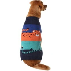 Frisco Anaconda Cheetah Colorblock Dog & Cat Sweater -Meow Meals 353596 PT2. AC SS1800 V1659006992