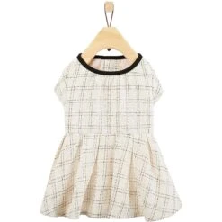 Frisco Tweed Weave Ruffle Skirt Dog & Cat Dress -Meow Meals 353649 PT4. AC SS1800 V1659726539