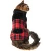 Frisco Mediumweight Plaid Faux Fur Dog & Cat Jacket -Meow Meals 353847 MAIN. AC SS1800 V1661262255