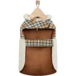 Frisco Lightweight Plaid Pocket Dog & Cat Coat -Meow Meals 353940 PT5. AC SS1800 V1659726052