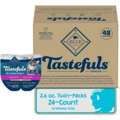 Blue Buffalo Tastefuls Spoonless Singles Beef Entrée Pate Adult Cat Food, 2.6-oz Cup, Case Of 24 12 Blue Buffalo Tastefuls Spoonless Singles Beef Entrée Pate Adult Cat Food, 2.6-oz Cup, Case Of 24 -Meow Meals 354419 PT3. AC SS1800 V1642015010