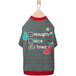 Frisco Naughty, Nice, I Tried Dog & Cat T-Shirt -Meow Meals 358301 PT4. AC SS1800 V1660758716