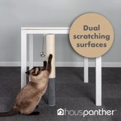 Hauspanther Dual Surface Adjustable Under-Table Sisal Cat Scratching Post -Meow Meals 362515 PT4. AC SS1800 V1642462918