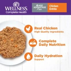 Wellness Complete Health Age Advantage Chicken Pate Wet Cat Food -Meow Meals 363921 PT2. AC SS1800 V1643222493