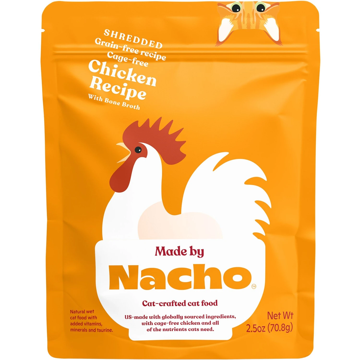 Made By Nacho Cage Free Shredded Chicken Recipe With Homestyle Bone Broth Grain-Free Wet Cat Food 3 Made By Nacho Cage Free Shredded Chicken Recipe With Homestyle Bone Broth Grain-Free Wet Cat Food