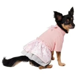 Frisco Tulle Hearts Dog & Cat Dress -Meow Meals 371070 PT2. AC SS1800 V1701797007