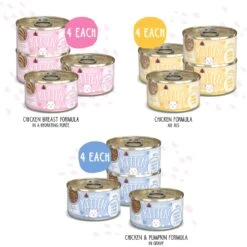 Weruva Kitten Fur Baby Favorites Chicken Flavored Shredded Wet Cat Food Variety Pack, 3-oz Can, Case Of 12 -Meow Meals 373278 PT2. AC SS1800 V1649879833