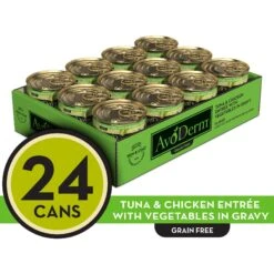 AvoDerm Natural Grain-Free Tuna & Chicken Entree With Vegetables Canned Cat Food -Meow Meals 46692 PT8. AC SS1800 V1603310787