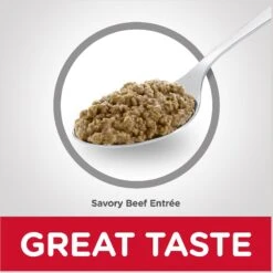 Hill's Science Diet Adult 7+ Savory Beef Entree Canned Cat Food -Meow Meals 48928 PT5. AC SS1800 V1598150456