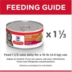 Hill's Science Diet Adult Savory Turkey Entree Canned Cat Food 18 Hill's Science Diet Adult Savory Turkey Entree Canned Cat Food -Meow Meals 48968 PT7. AC SS1800 V1598149263