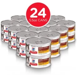 Hill's Science Diet Adult Hairball Control Savory Chicken Entree Canned Cat Food -Meow Meals 48978 PT1. AC SS1800 V1585601244