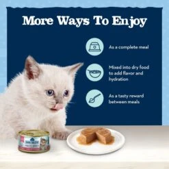 Blue Buffalo Baby Blue Healthy Growth Formula Grain-Free High Protein Salmon Recipe Kitten Wet Food, 3-oz Cans, Case Of 24 -Meow Meals 502278 PT6. AC SS1800 V1647640051