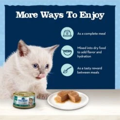 Blue Buffalo Baby Blue Healthy Growth Formula Grain-Free High Protein Chicken Recipe Kitten Wet Food, 3-oz Cans, Case Of 24 -Meow Meals 502302 PT6. AC SS1800 V1647637026