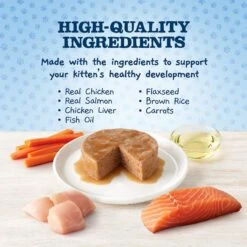 Blue Buffalo Baby Blue Healthy Growth Formula Grain-Free High Protein Variety Pack Kitten Wet Food, 3-oz Can, Case Of 6 -Meow Meals 502350 PT3. AC SS1800 V1647638839