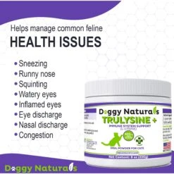Pet Health Pharma Doggy Naturals Trulysine+ Powder Immune Supplement For Cats, 8-oz -Meow Meals 506058 PT3. AC SS1800 V1670447022