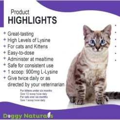 Pet Health Pharma Doggy Naturals Trulysine+ Powder Immune Supplement For Cats, 8-oz -Meow Meals 506058 PT4. AC SS1800 V1670513907