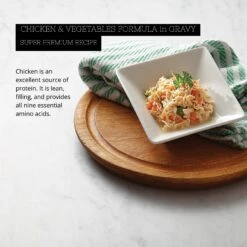 Fussie Cat Gold Chicken & Vegetables Formula In Gravy Grain-Free Wet Cat Food -Meow Meals 50664 PT1. AC SS1800 V1642556825