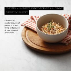 Fussie Cat Super Premium Chicken With Sweet Potato Formula In Gravy Canned Cat Food -Meow Meals 50665 PT1. AC SS1800 V1642578426