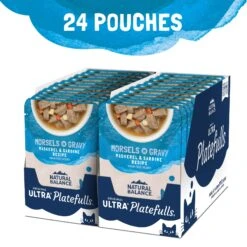 Natural Balance Platefulls Indoor Formula Mackerel & Sardine In Gravy Grain-Free Cat Food Pouches 14 Natural Balance Platefulls Indoor Formula Mackerel & Sardine In Gravy Grain-Free Cat Food Pouches -Meow Meals 50934 PT3. AC SS1800 V1677518620