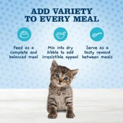 Blue Buffalo Baby Blue Healthy Growth Formula Grain-Free High Protein Variety Pack Kitten Wet Food, 3-oz Can, Case Of 6 & Dr. Elsey's Kitten Attract Clumping Clay Cat Litter -Meow Meals 515094 PT4. AC SS1800 V1700888098