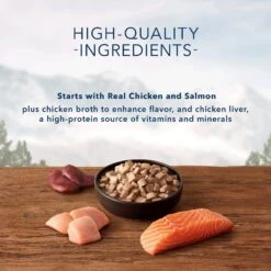Blue Buffalo Wilderness Wild Delights Chicken & Salmon In Tasty Gravy Grain-Free Canned Cat Food -Meow Meals 51765 PT3. AC SS1800 V1646789636