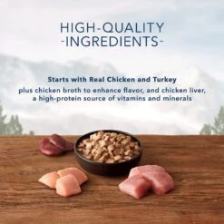 Blue Buffalo Wilderness Wild Delights Chicken & Turkey In Tasty Gravy Grain-Free Canned Cat Food -Meow Meals 51767 PT3. AC SS1800 V1646787089