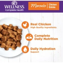 Wellness Morsels Chicken Entree Grain-Free Canned Cat Food -Meow Meals 52110 PT2. AC SS1800 V1695839058