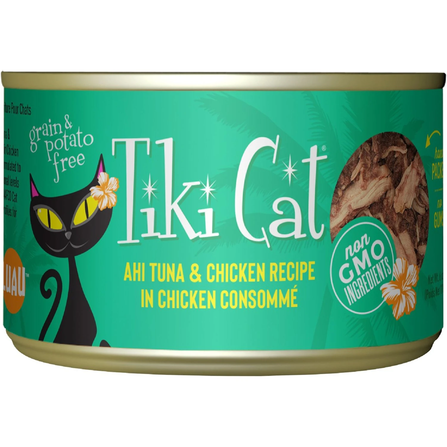 Tiki Cat Luau Ahi Tuna & Chicken In Chicken Consomme Grain-Free Canned Cat Food 3 Tiki Cat Luau Ahi Tuna & Chicken In Chicken Consomme Grain-Free Canned Cat Food