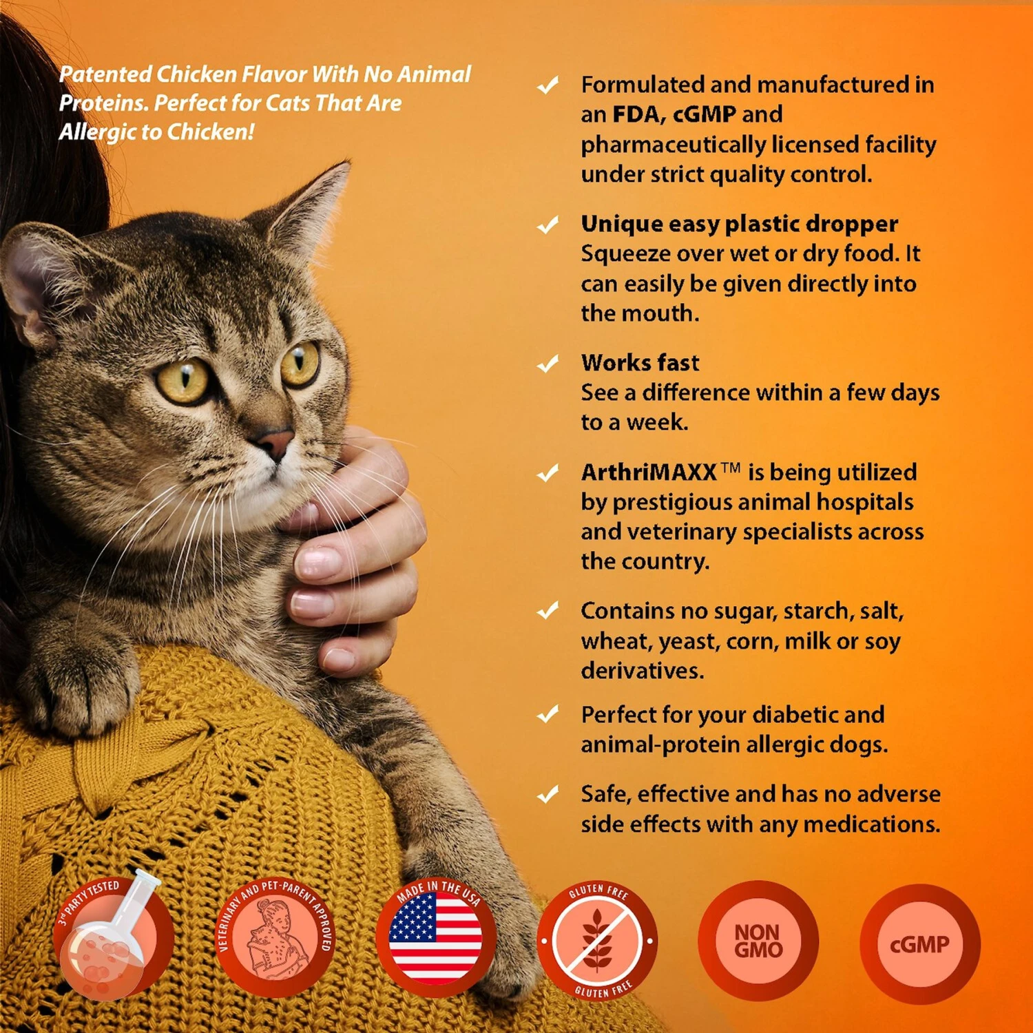 Animal Nutritional Products ArthriMAXX Liquid Joint Support & Antioxdant Cat Supplement, 6-oz Bottle 6 Animal Nutritional Products ArthriMAXX Liquid Joint Support & Antioxdant Cat Supplement, 6-oz Bottle - Image 4