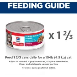 Hill's Science Diet Adult Tender Ocean Fish Dinner Canned Cat Food -Meow Meals 52765 PT6. AC SS1800 V1598151954