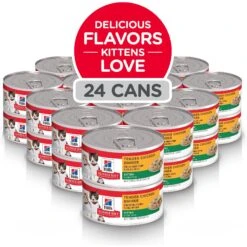 Hill's Science Diet Kitten Tender Chicken Dinner Canned Cat Food -Meow Meals 52774 PT1. AC SS1800 V1596753653