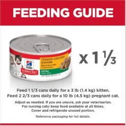 Hill's Science Diet Kitten Tender Chicken Dinner Canned Cat Food -Meow Meals 52774 PT7. AC SS1800 V1598157368